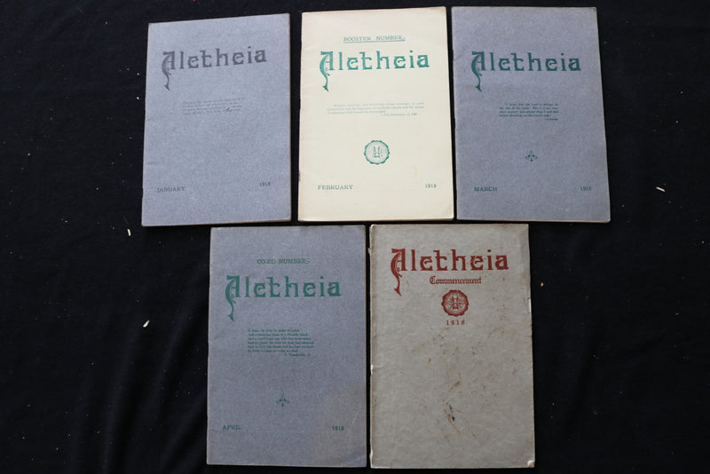 1914-1920 ALETHEIA - CENTRAL HOLINESS UNIVERSITY MAGAZINE - LOT OF 54 - O 3704