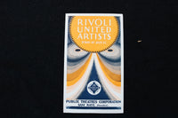 1928 RIVOLI UNITED ARTISTS MOVIE PROGRAMS - NEGRI - LOT OF 5 - K 1973