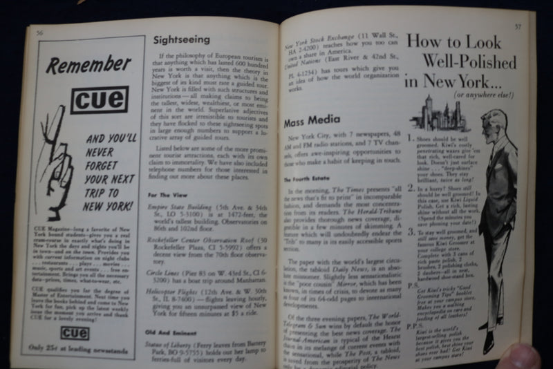 1960-1961 THE IVY LEAGUE GUIDE TO NEW YORK SOFTCOVER BOOK - K 971