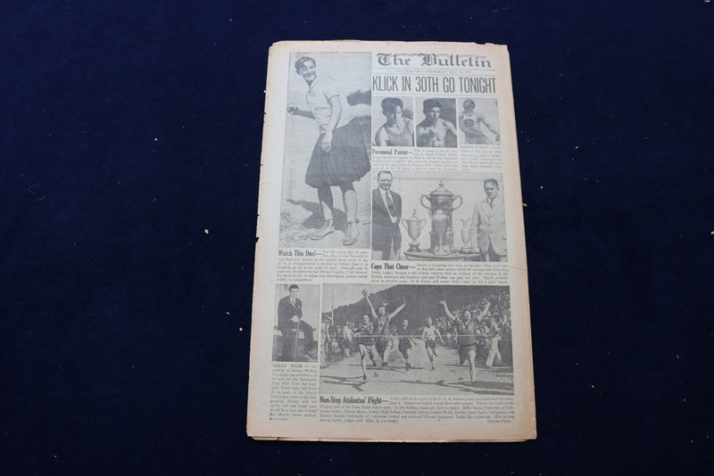 1927 MAY 25 SAN FRANCISCO BULLETIN NEWSPAPER - LINDBERGH - JONES - NP 8891