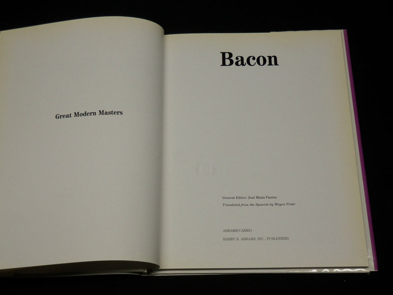 1994 BACON HARDCOVER BOOK BY JOSE MARIA FAERNA - GREAT PHOTOS - I 1906