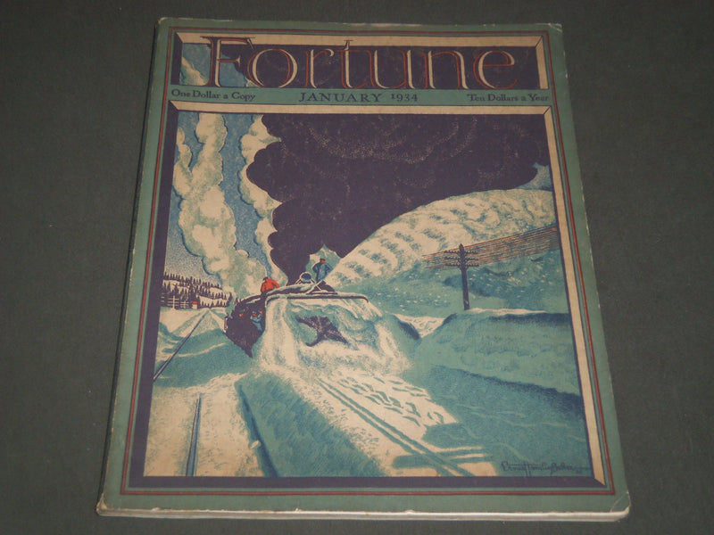 1934 JANUARY FORTUNE MAGAZINE - GREAT COVER & ADS - F 48
