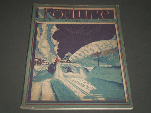 1934 JANUARY FORTUNE MAGAZINE - GREAT COVER & ADS - F 48