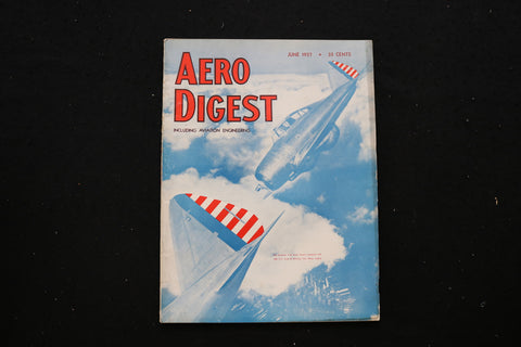 1937 JUNE AERO DIGEST MAGAZINE - SEVERSKY P-35 ARMY PURSUIT COVER - E 10703