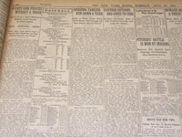 1921 JULY 19 NEW YORK TIMES NEWSPAPER - LINDEN NEW JERSEY OIL FIRE - NT 8715