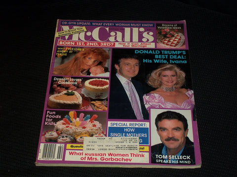 1989 FEBRUARY MCCALL'S MAGAZINE - DONALD & IVANA TRUMP FRONT COVER - E 674