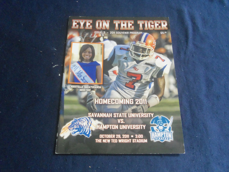 2011 OCT 29 FOOTBALL PROGRAM - SAVANNAH STATE UNIV VS HAMPTON UNIV - SP 1218C