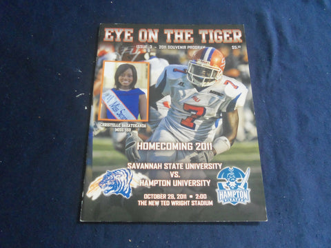 2011 OCT 29 FOOTBALL PROGRAM - SAVANNAH STATE UNIV VS HAMPTON UNIV - SP 1218C