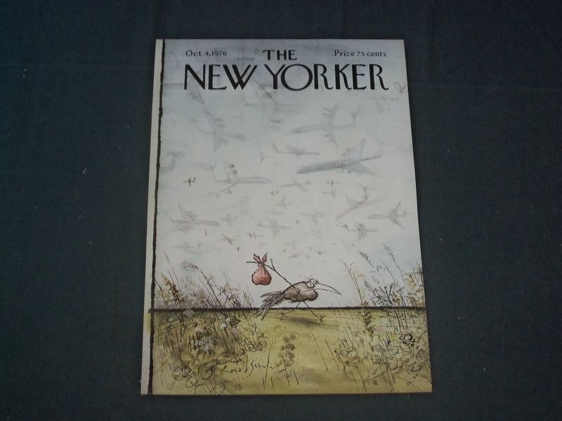 1976 OCTOBER 4 NEW YORKER MAGAZINE FRONT COVER ONLY - GREAT ART FOR FRAMING