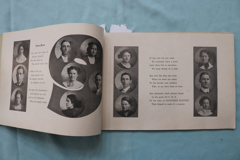 1911-1913 THE POW-WOW CALDWELL HIGH SCHOOL YEARBOOK - IDAHO - LOT OF 2 - K 2580
