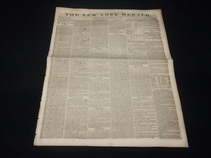1855 SEPTEMBER 9 NEW YORK HERALD NEWSPAPER - SANTA ANNA ABDICATION - NP 4895
