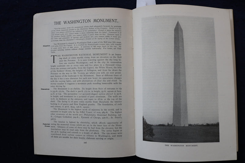 1905 WASHINGTON - ARLINGTON - MT. VERNON STANDARD GUIDE- SOFTCOVER BOOK - K 1318