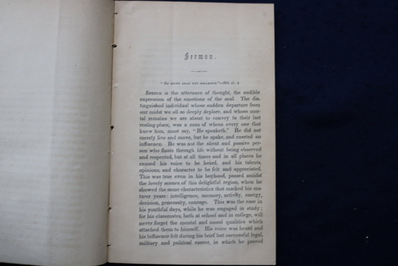 1849 DEATH OF MAJOR GENERAL FRANCIS BACON SOFTCOVER BOOKLET - K 927