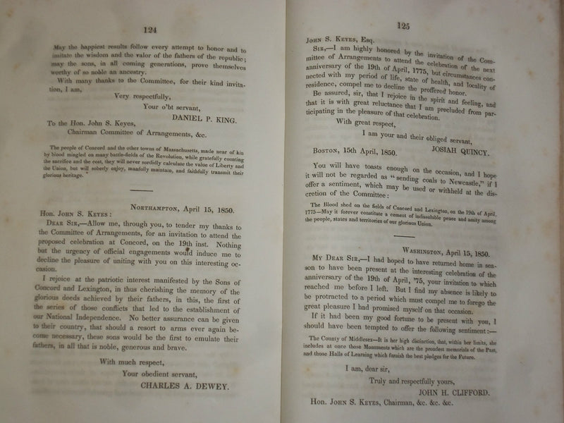 1850 ROBERT RANTOUL, JR. ORATION AT CONCORD, NEW HAMPSHIRE - J 4362