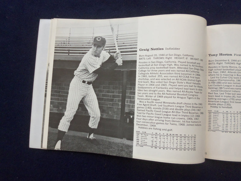 1970 CLEVELAND INDIANS YEARBOOK - SAM MCDOWELL - DEAN CHANCE - SP 6118ZA