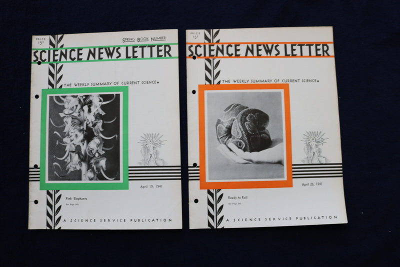 1941 SCIENCE NEWS LETTER - LOT OF 27 - O 3422
