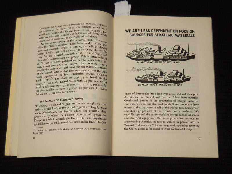1941 TOWARD A DYNAMIC AMERICA BOOK BY MARQUIS CHILDS & WILLIAM STONE - K 617