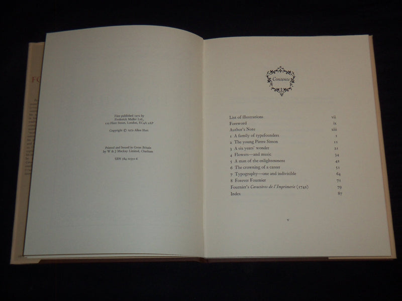 1972 FOURNIER THE COMPLEAT TYPOGRAPHER BOOK BY ALLEN HUTT - KD 3911I