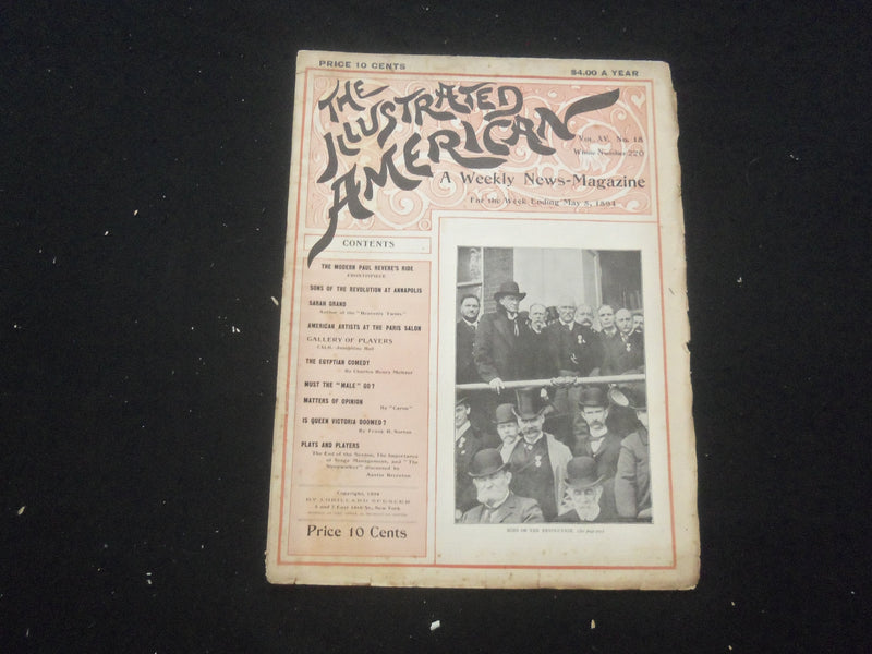 1894 MAY 5 THE ILLUSTRATED AMERICAN MAGAZINE - SONS OF THE REVOLUTION - SP 5190U