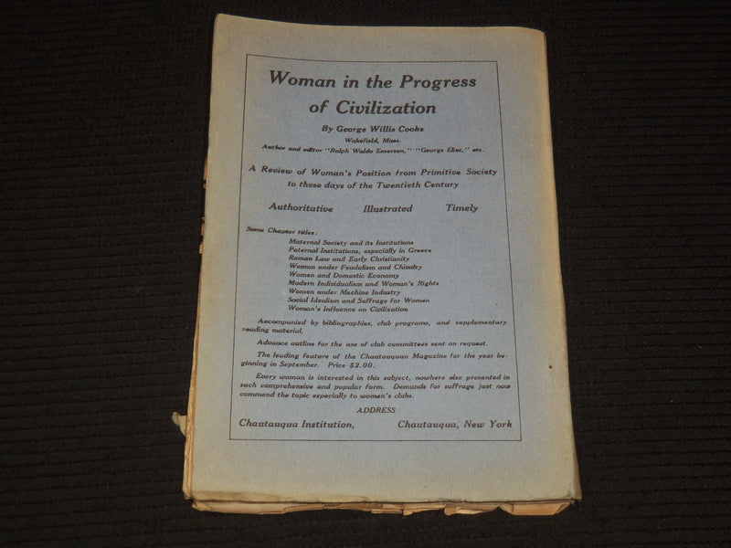 1909 JUNE THE CHAUTAUQUAN MAGAZINE - CONSERVATION NUMBER - K 2652