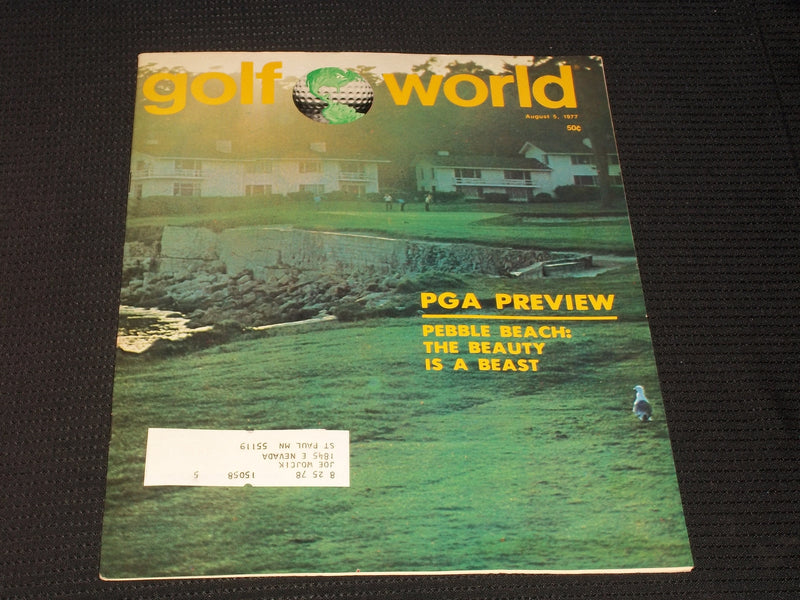 1977 AUGUST 5 GOLF WORLD MAGAZINE - PEBBLE BEACH PGA PREVIEW COVER - E 6595