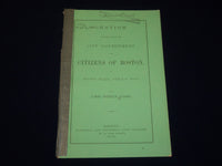 1875 ORATION CITY GOVERNMENT CITIZENS OF BOSTON BY JAMES FREEMAN CLARKE - J 4558