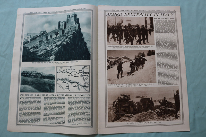 1915 FEB 18 NEW YORK TIMES MID-WEEK PICTORIAL - BLACK WATCH REGIMENT - NP 9128