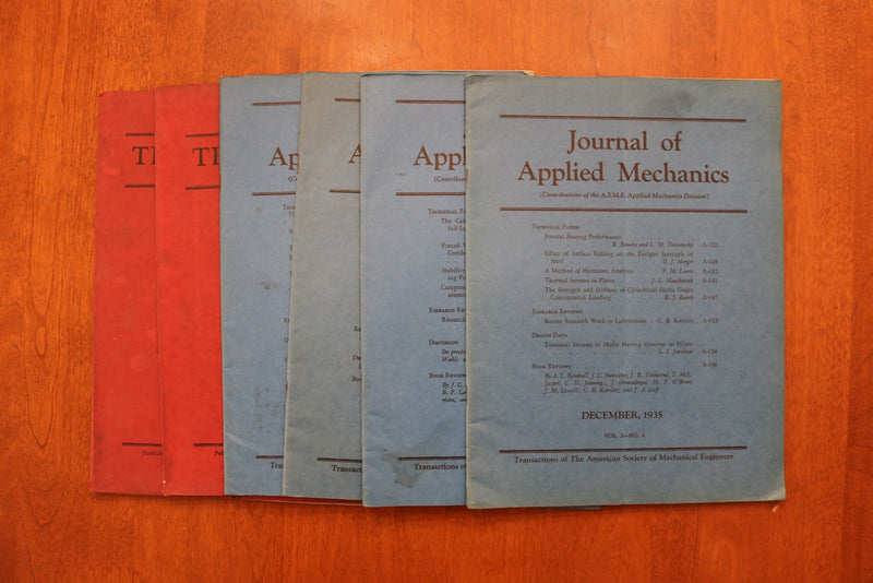 1935-1937 AMERICAN SOCIETY OF MECHANICAL ENGINEERS MAGAZINE - LOT OF 6 - O 3927