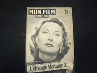 1951 NOVEMBER 7 MON FILM FRENCH MAGAZINE - MICHELE MORGAN COVER - E 26110