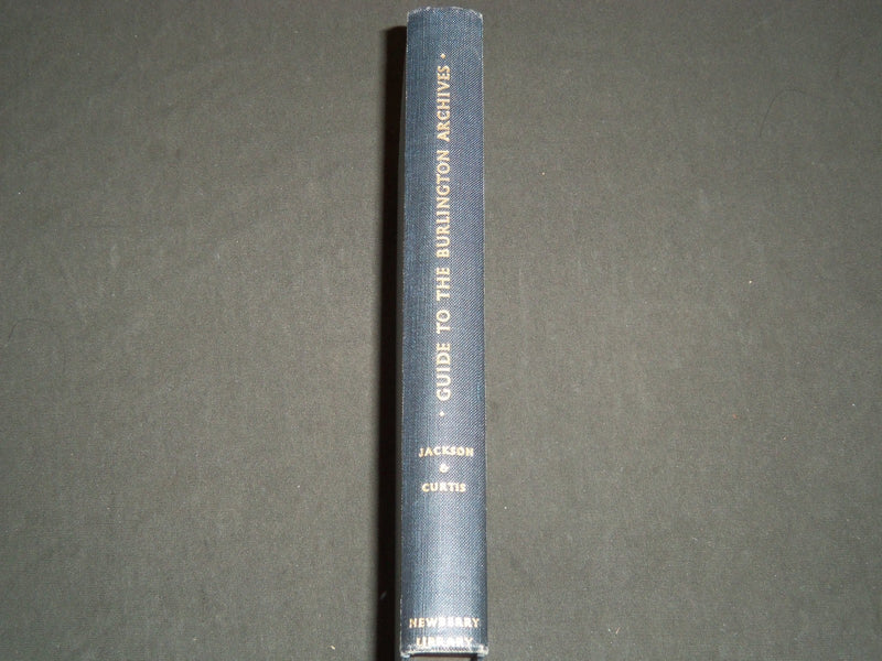 1949 GUIDE TO THE BURLINGTON ARCHIVES BY ELISABETH JACKSON BOOK - KD 1933