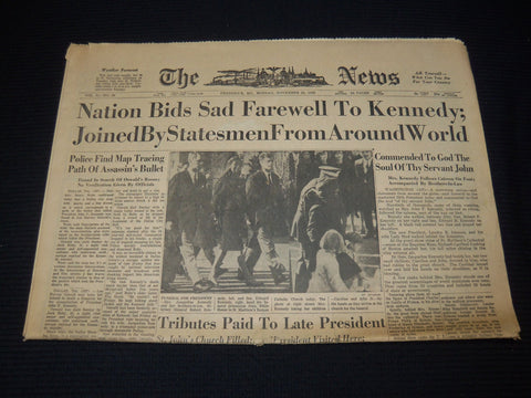 1963 NOVEMBER 25 THE NEWS - NATION BIDS SAD FAREWELL TO KENNEDY - NP 1847V