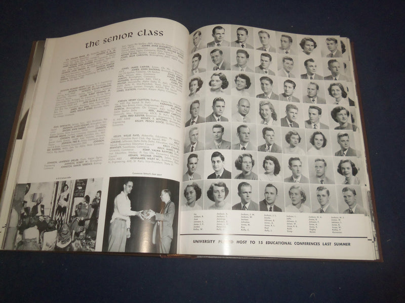 1950 THE COROLLA UNIVERSITY OF ALABAMA YEARBOOK -TUSCALOOSA, ALABAMA - YB 2424