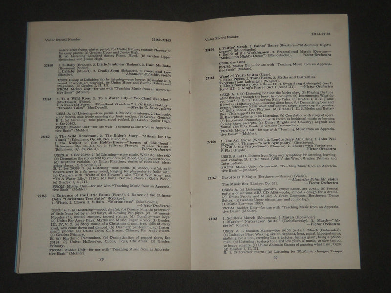 1940'S SPECIAL PURPOSE VICTOR RECORDS CATALOG - ELEMENTARY SCHOOL - J 2456