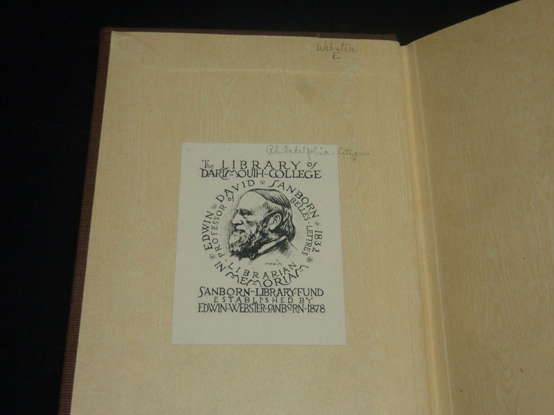 1847 DINNER TO THE HON. DANIEL WEBSTER OF MASSACHUSETTS BOOK - KD 5861
