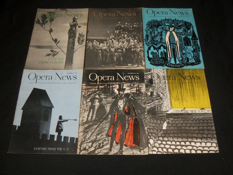 1953 OPERA NEWS MAGAZINE LOT OF 22 DIFFERENT ISSUES - O 2805J