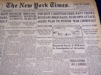 1942 OCTOBER 8 NEW YORK TIMES - RUSSIANS HOLD NAZIS PUSH OWN ATTACK - NT 992