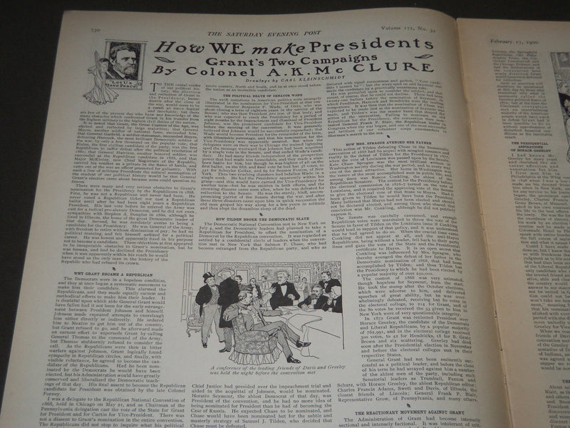 1900 FEBRUARY 17 THE SATURDAY EVENING POST MAGAZINE - ILLUSTRATED COVER - SP 571