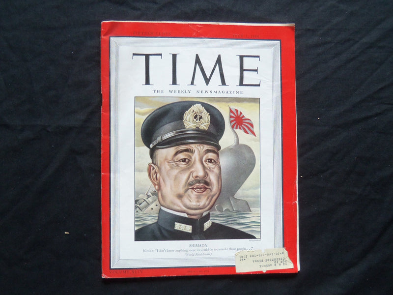 1944 JULY 3 TIME MAGAZINE - ADMIRAL SHIMADA - T 923