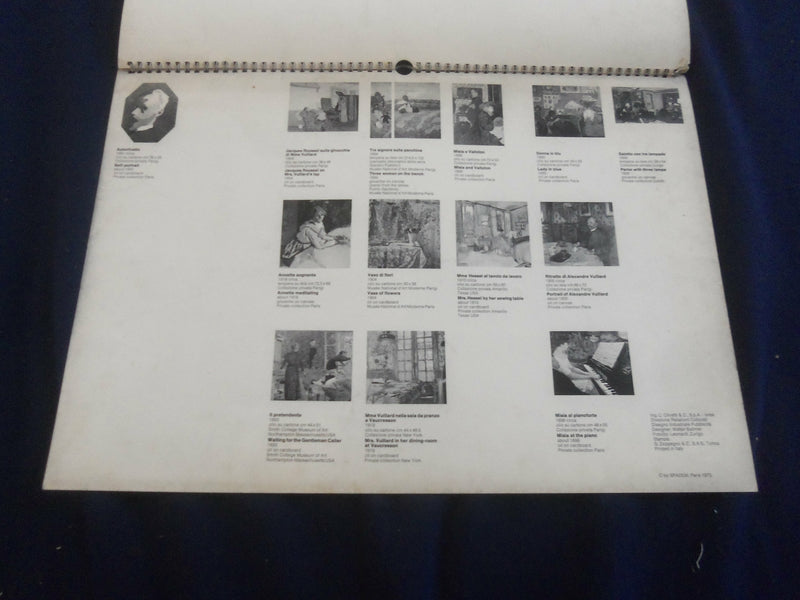 1973 E. VUILLARD - OLIVETTI CALENDAR - GREAT PAINTINGS - ST 2648L