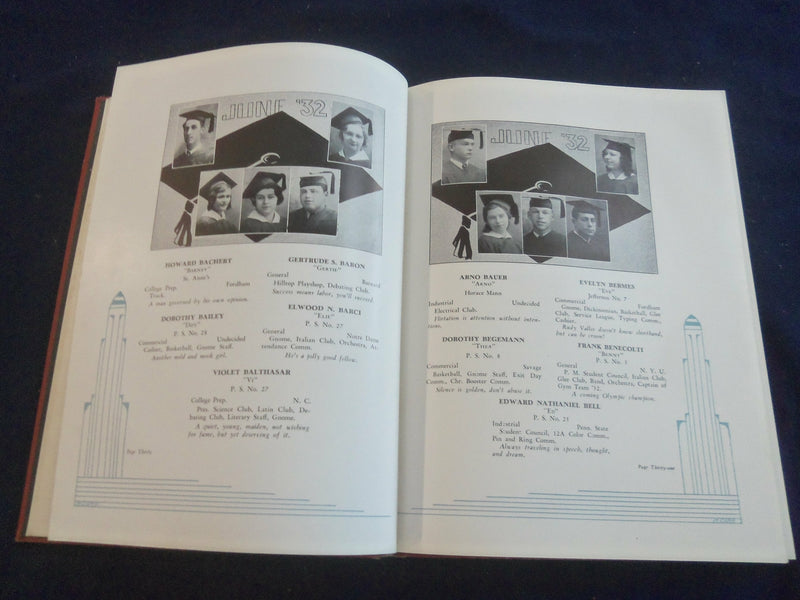 1932 WM. L. DICKINSON HIGH SCHOOL YEARBOOK - JERSEY CITY, NJ - YB 2739