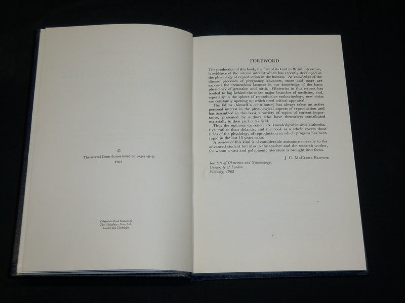 1963 HUMAN REPRODUCTIVE PHYSIOLOGY BOOK EDITED BY H. M. CAREY - KD 2763A