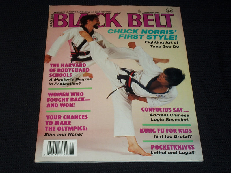 1987 NOVEMBER BLACK BELT MAGAZINE - CHUCK NORRIS' STYLE FRONT COVER - E 7804