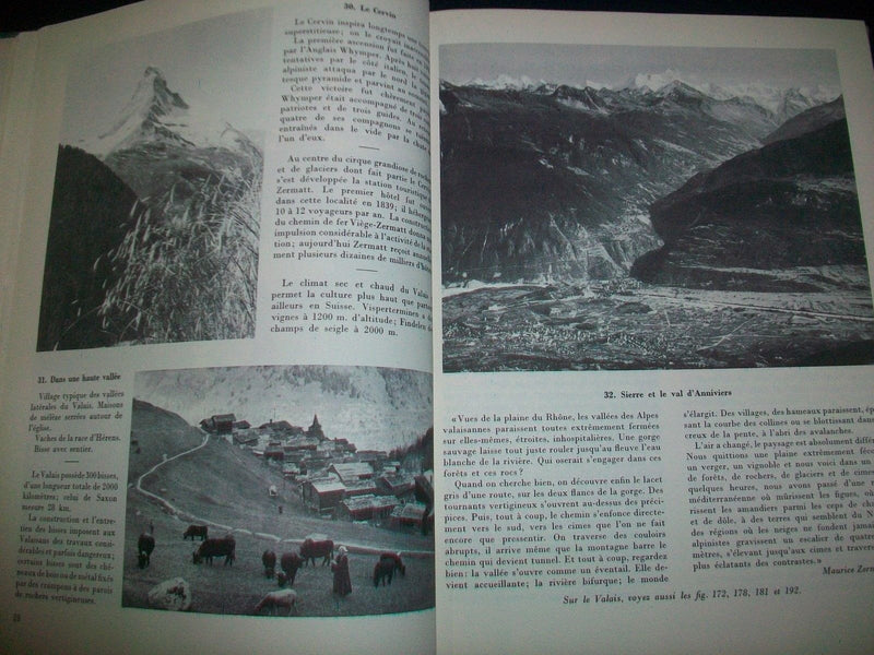 1951 GEOGRAPHIE DE LA SUISSE BY HENRI REBEAUD FRENCH HARDCOVER BOOK - KD 2933