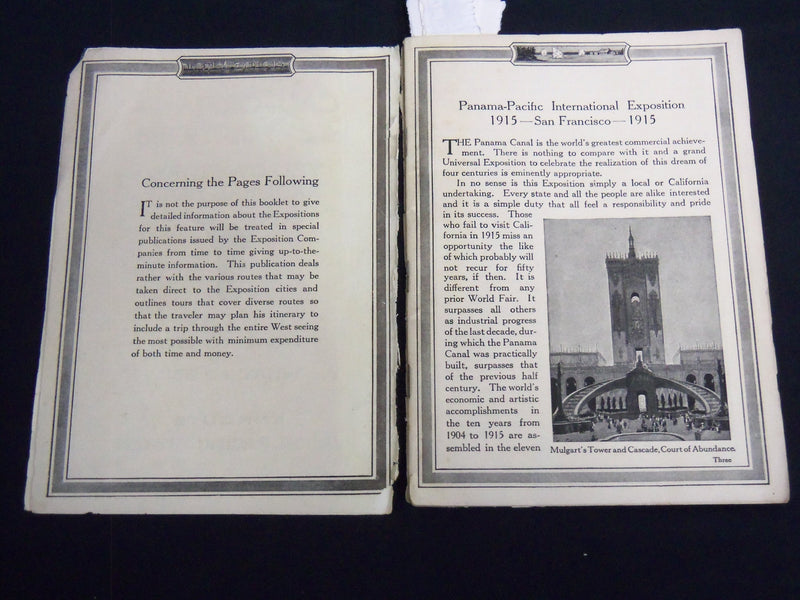 1915 CALIFORNIA AND THE EXPOSITIONS BOOK - UNION PACIFIC SYSTEM - J 8552