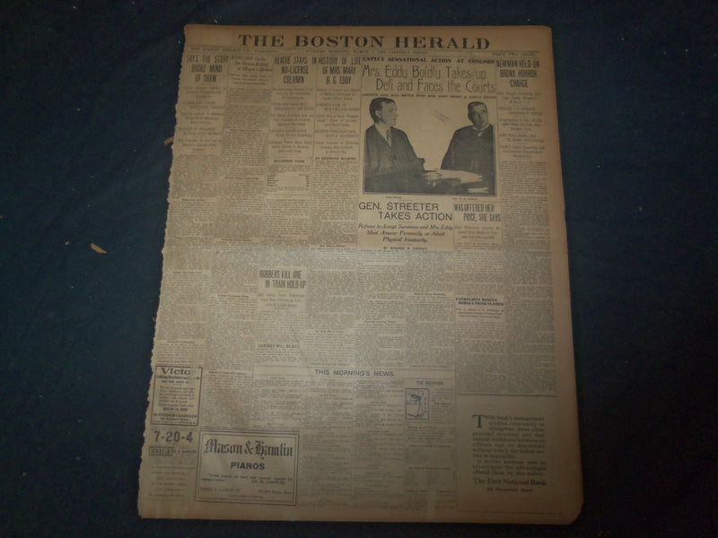 1907 MARCH 5 THE BOSTON HERALD - MRS. EDDY BOLDLY FACES THE COURT - BH 5