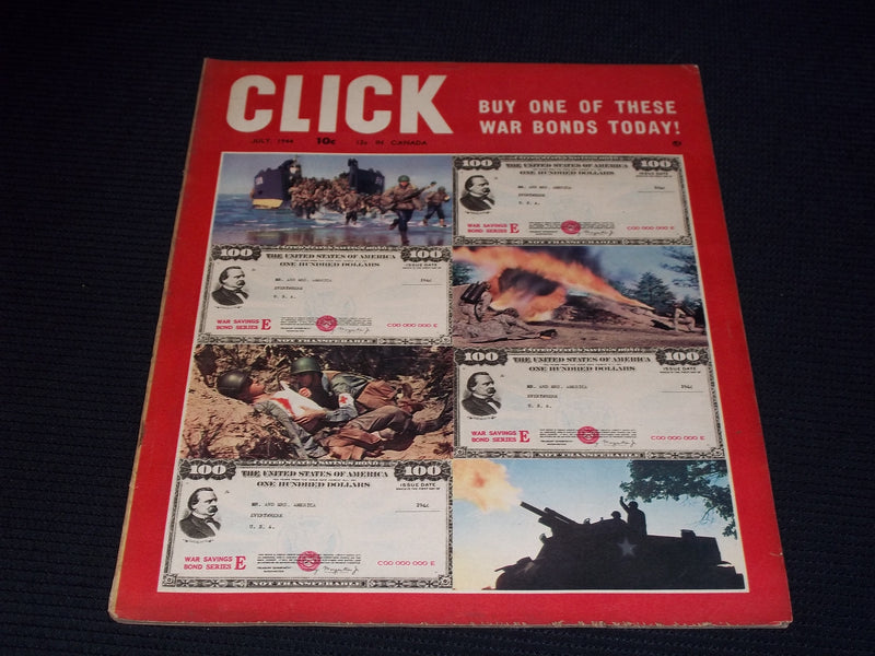 1944 JULY CLICK MAGAZINE - BUY WAR BONDS FRONT COVER - E 20077
