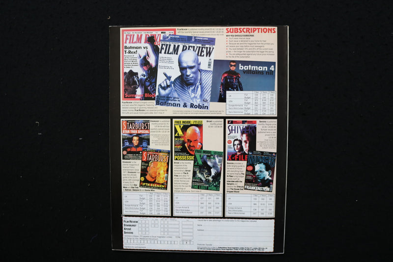 1997 AUGUST FILM REVIEW MAGAZINE - THE LOST WORLD COVER - E 24252