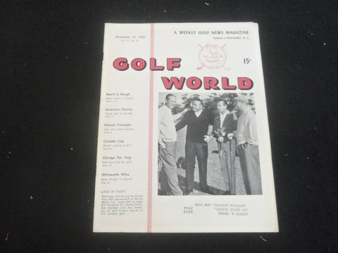 1963 NOVEMBER 15 GOLF WORLD MAGAZINE - B 4370S
