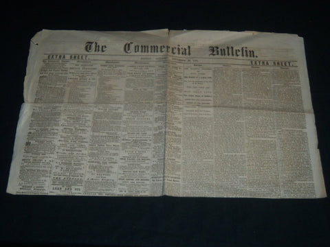 1866 DEC 22 THE COMMERCIAL BULLETIN BOSTON NEWSPAPER - STREET LIGHTS - NP 4186