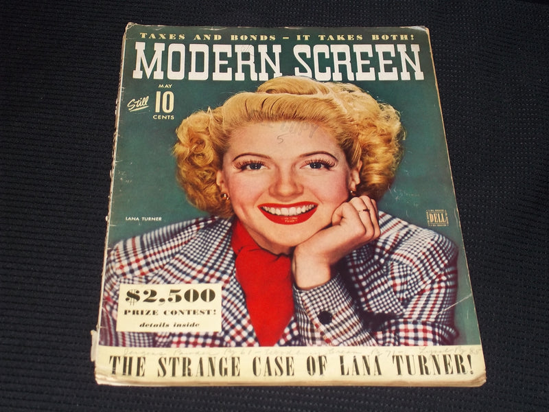 1943 MAY MODERN SCREEN MAGAZINE - LANA TURNER FRONT COVER - E 15109